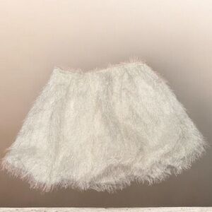 ASOS Satin Mini Skirt With Train‎ Detail In Ivory-white Size 8 NWOT $53 MSRP